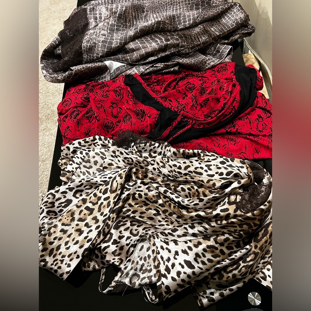 3 - 2 piece robe and nightgown